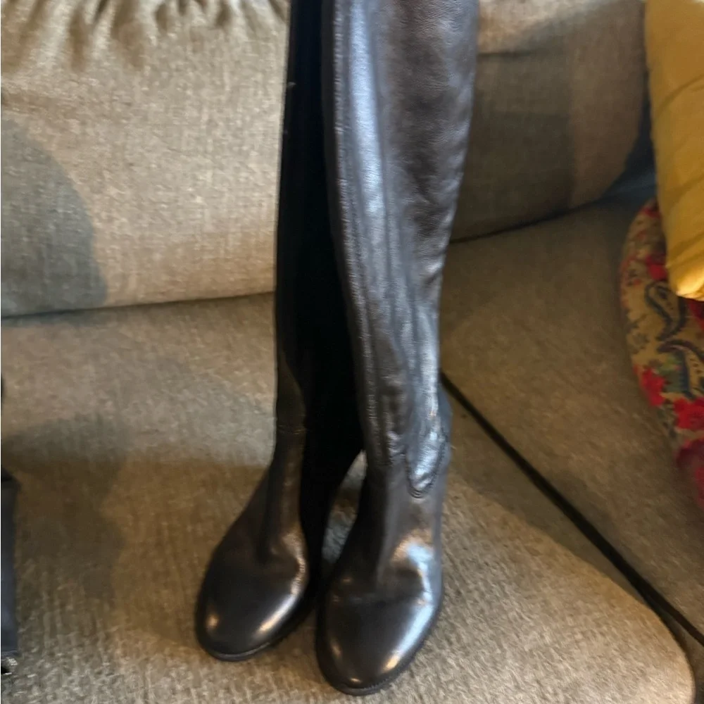 Vince Camuto Black Over the Knee Boots with Timeless Elegance